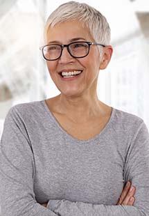 Mature woman smiling