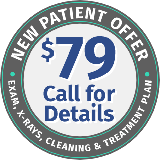 New patient offer 79 dollars for exam x rays cleaning and treatment plan