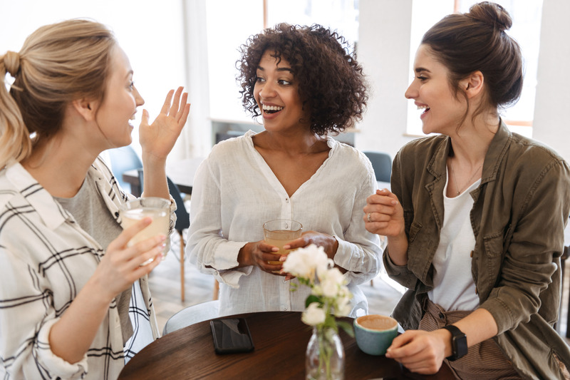 Patient talking with friend while wearing Invisalign
